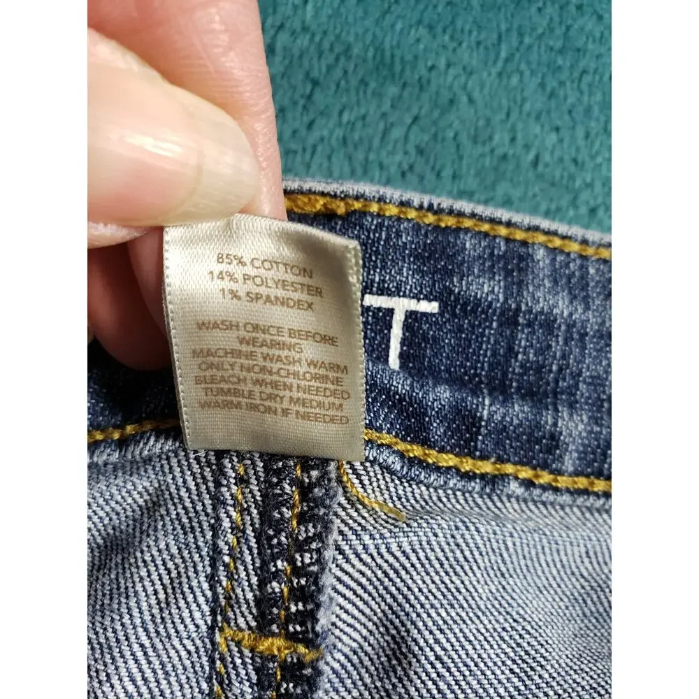 Loft Jeans Size 12 Petite Women Blue Pants Denim Stretch Mid Rise Modern Skinny